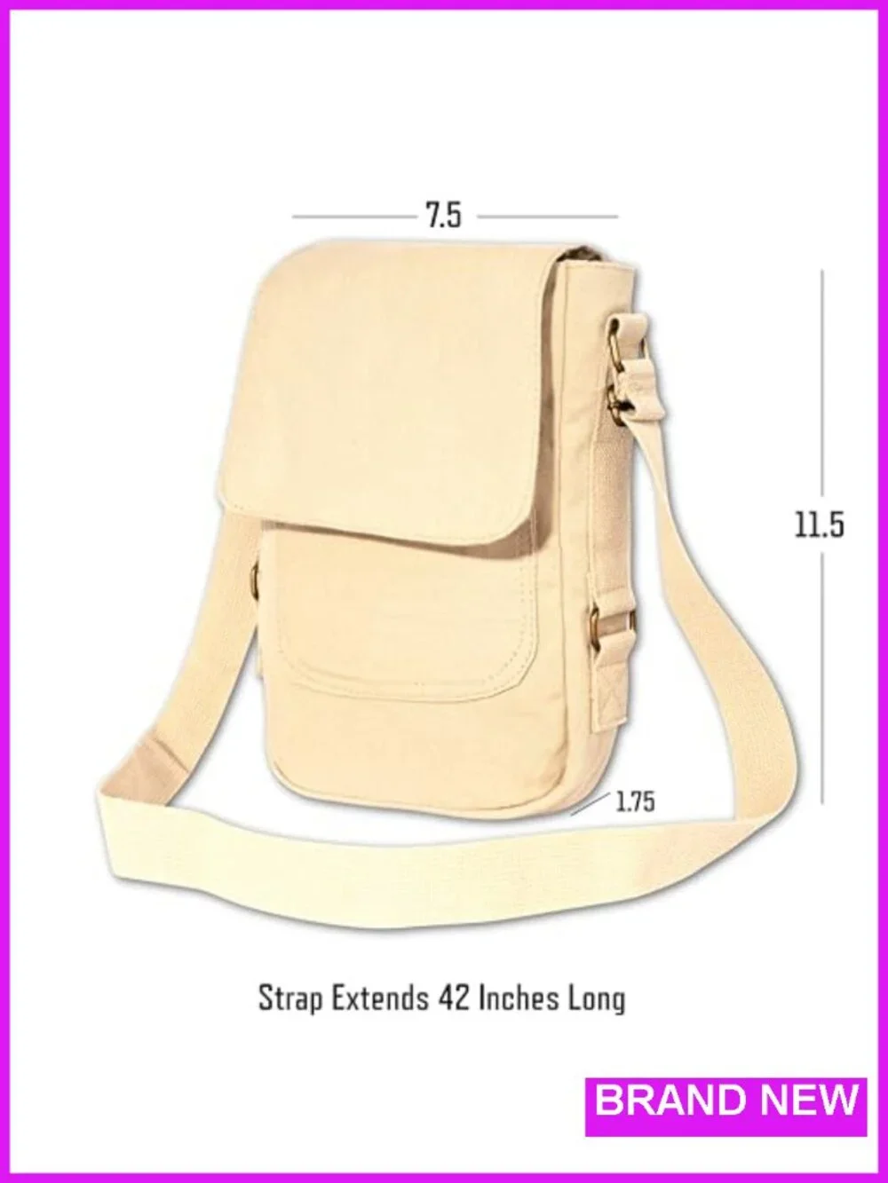 Vintage Canvas Tech Bag - Padded Tablet Shoulder Crossbody Organizer Pouch